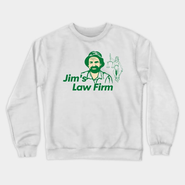 Jim's Law Firm Crewneck Sweatshirt by Simontology